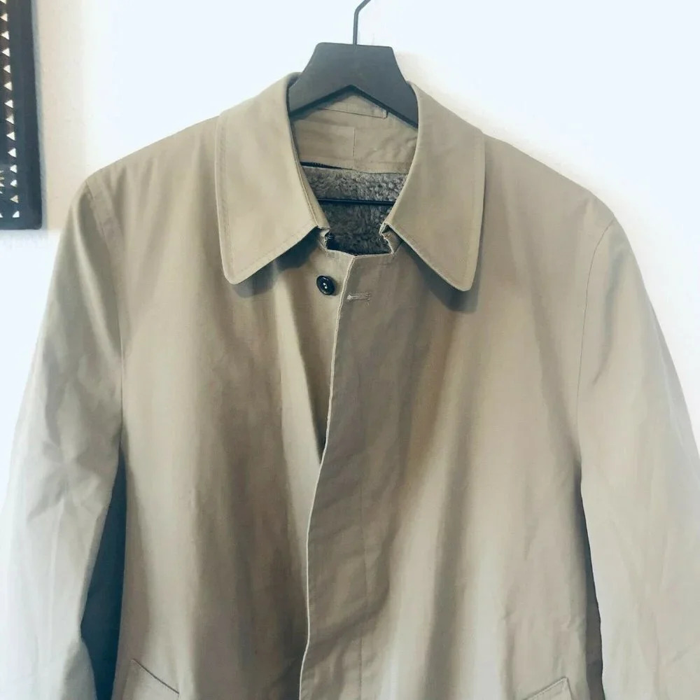 Jos. A. Bank Mens Beige Comfort Collared Full Sleeve Long Trench Coat Size 42R - Picture 3 of 12